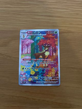 Pack 2 Cromos Gyarados ex y Sawsbuck 2023