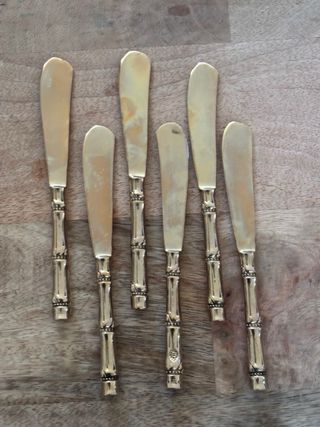 Cubertería tailandesa bambú y bronce