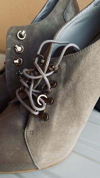 Francesine Oxford con tacco alto in pelle