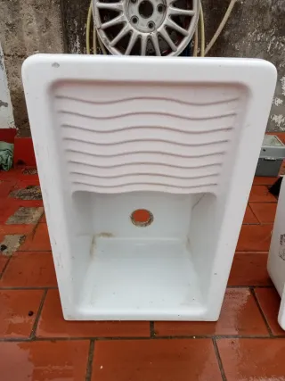 Pileta de lavar ropa de cerámica