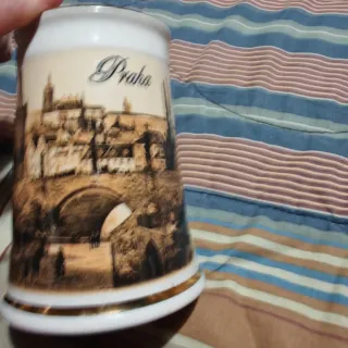 Boccale da birra vintage ricordo Praga Repubblica