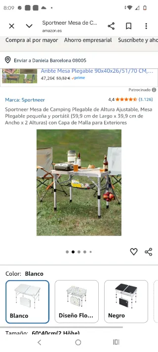 Mesa Plegable Portátil Sportneer