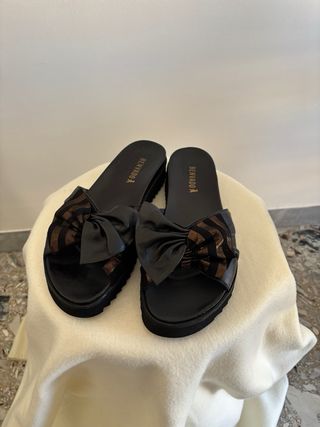 BenVado Ciabatte Donna Nero Oro