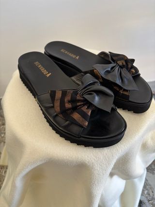 BenVado Ciabatte Donna Nero Oro