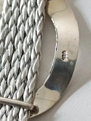 Pulsera Plata 925 Tejida Ovalada