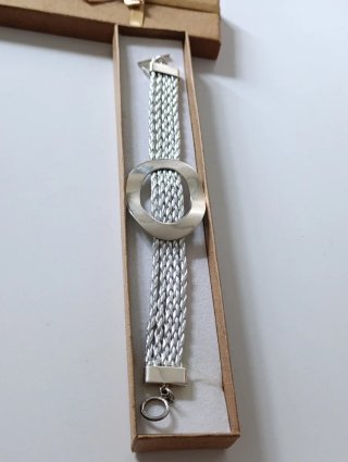 Pulsera Plata 925 Tejida Ovalada