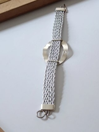 Pulsera Plata 925 Tejida Ovalada