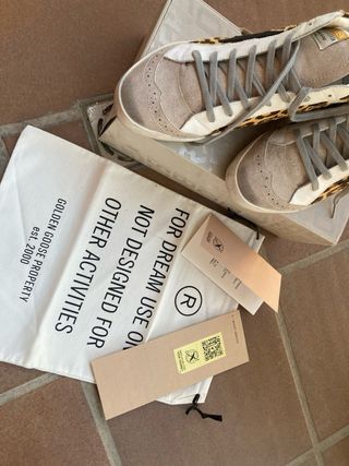 Zapatillas Golden Goose leopardo beige/marrón
