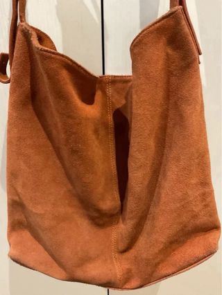 Borsa vitello scamosciato ruggine vintage UPIM