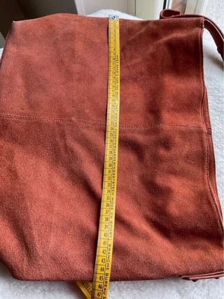 Borsa vitello scamosciato ruggine vintage UPIM
