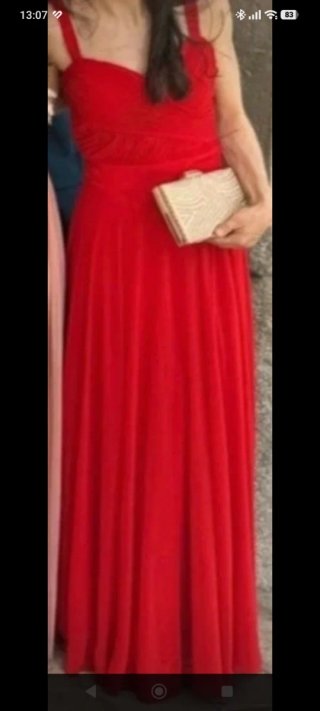Vestido de fiesta rojo mujer