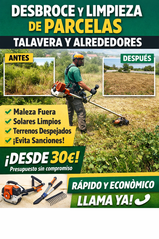 Limpio tu parcela rápido y barato