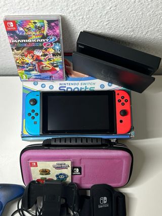 Nintendo Switch Completa + Mando Pro + Mario Kart8