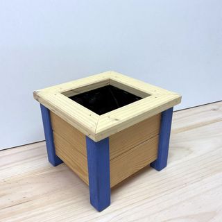 Jardinera de madera 19,5x19,5x16,5 cm