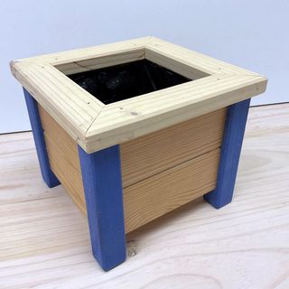 Jardinera de madera 19,5x19,5x16,5 cm