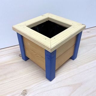 Jardinera de madera 19,5x19,5x16,5 cm