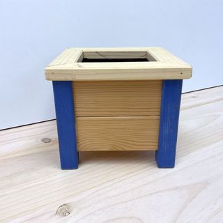 Jardinera de madera 19,5x19,5x16,5 cm