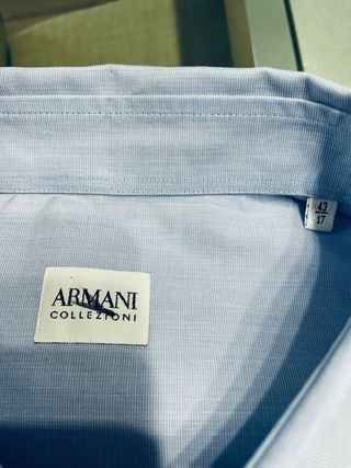 Camisa Armani Collezioni original. Azul Talla 43