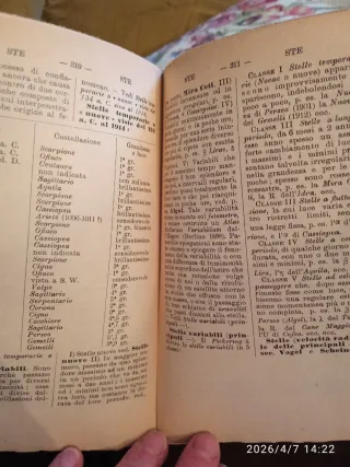 "Dizionario Astronomico" di Callegari ed 1922