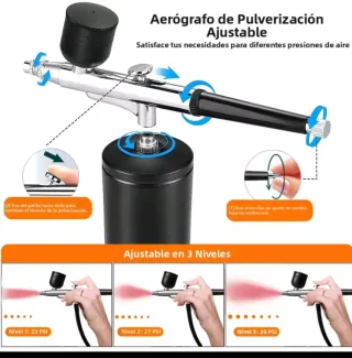 Aerógrafo de pulverización ajustable