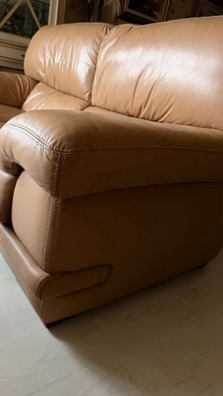 2 Divani a 2 posti in pelle, insieme o separati
