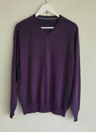 Jersey Cortefiel Morado Hombre Talla L