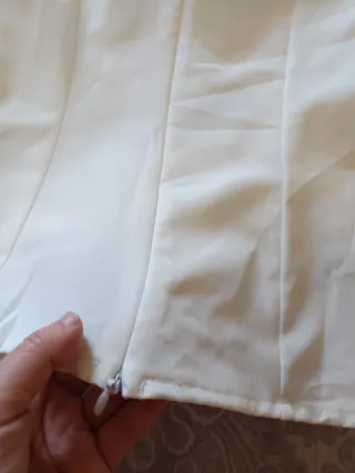 Blusa CAYRO blanca manga abullonada talla M evento