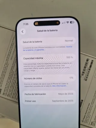 iPhone 16 Pro Max 256GB Negro - Batería 100%