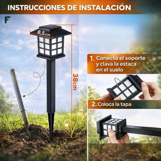 ¡ÚLTIMA UNIDAD! 12 Luces Solares Jardín