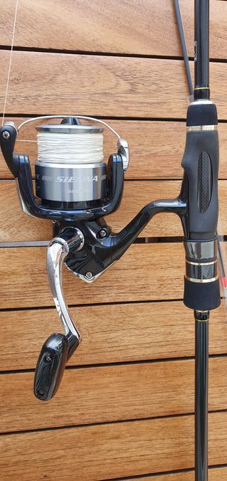 CAÑA TIP RUN CALAMARES TAIWALK Y CARRETE SHIMANO