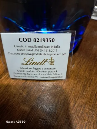 Collana Lindt con ciondolo ancora