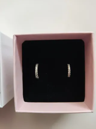 Pendientes Aro Pandora Plata Circonitas