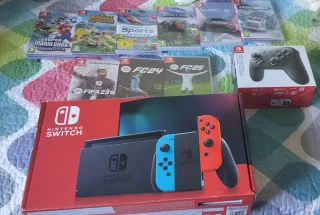Nintendo Switch Pro Controller + 9 juegos