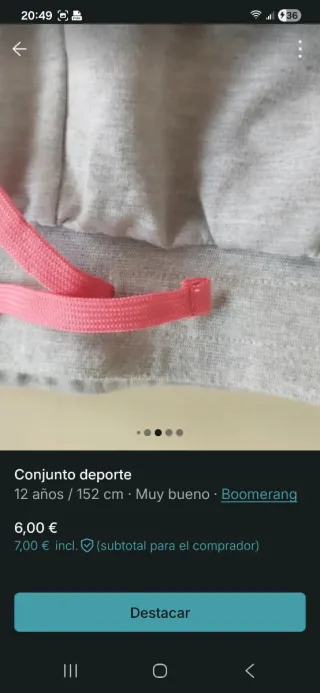 Conjunto deportivo niña gris y rosa