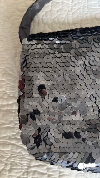 Bolso de fiesta lentejuelas gris