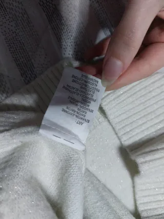 Maglione bianco con perle