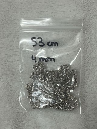 Cadena plata diseño espiral