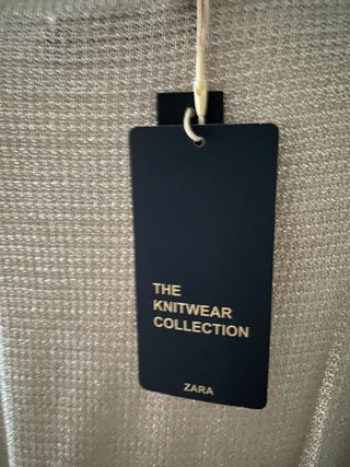 Suéter Zara plateado manga larga