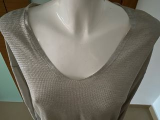 Suéter Zara plateado manga larga