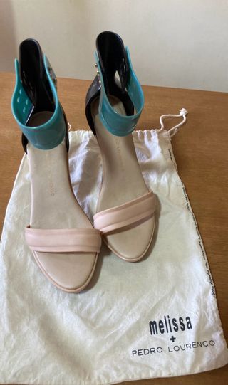 Sandalias Melissa Talla 36 Beige/Turquesa