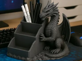 Portalápices Dragón Negro.