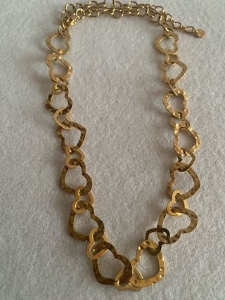 Colar Corrente Corações Dourados