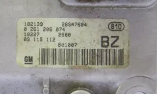 Centralita Motor OPEL CORSA C 0261206074 0 261 206 074 09115112 09115112BZ
