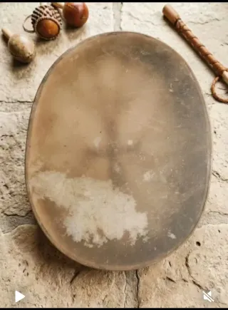 Tambor Oval Búfalo Chamánico 48*37 + baquetasonaja