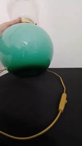 Lampada Space Age Murano Vetro Verde