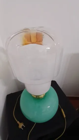 Lampada Space Age Murano Vetro Verde