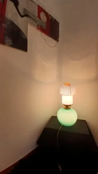 Lampada Space Age Murano Vetro Verde