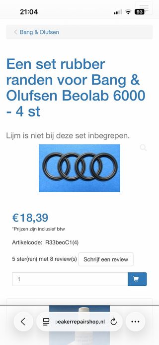 Altavoces Bang&Olufsen Beolab 6000 (para piezas)