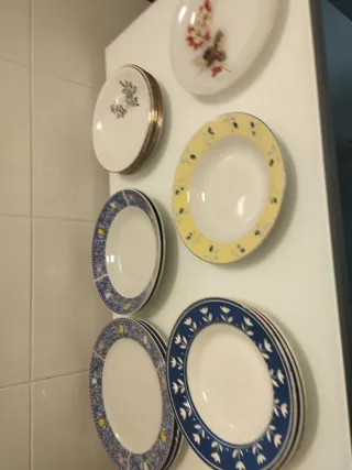 16 Platos Porcelana Variados