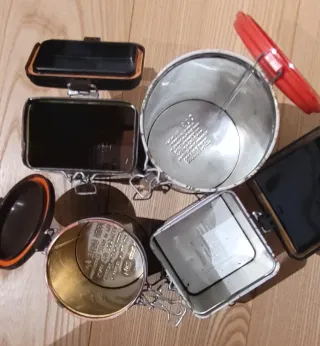 4 scatole vintage in latta Gobbion Caffè